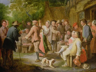 Une fête de campagne avec des figures dansantes